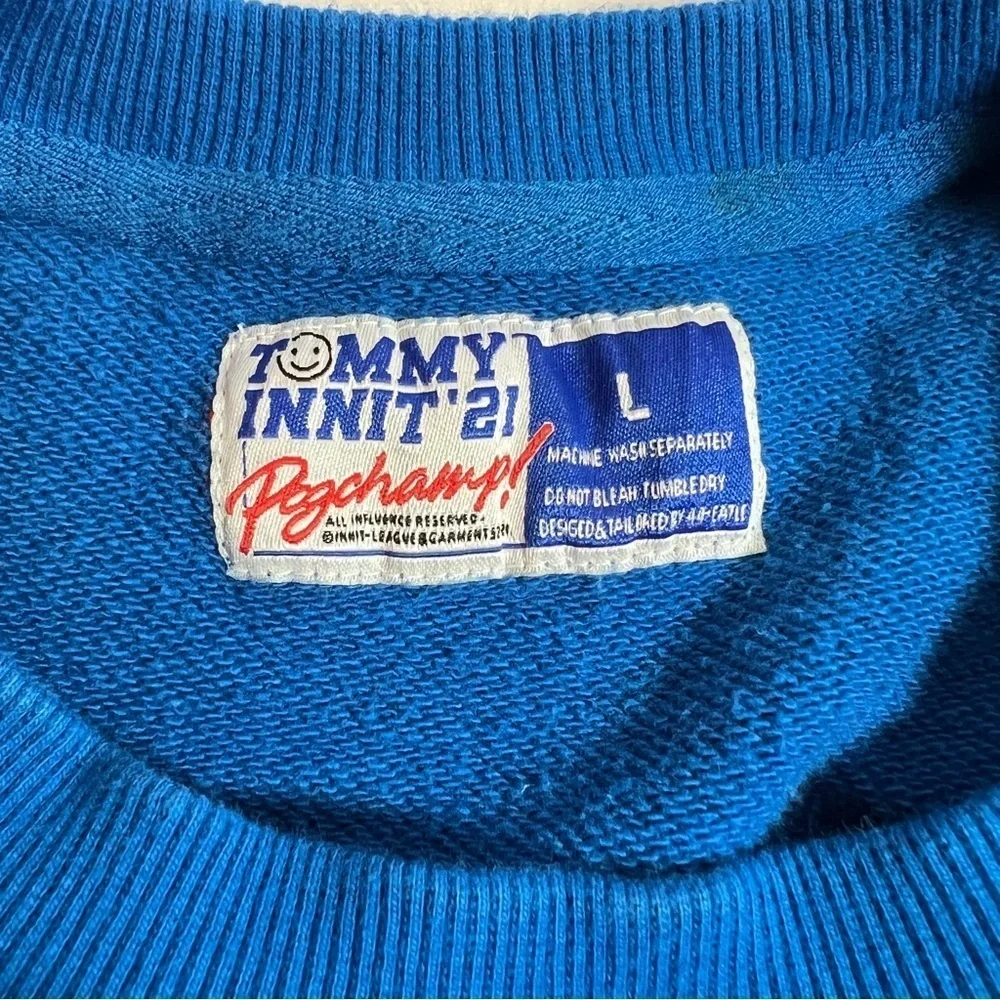 Limited edition 2021 Tommyinnit Blue Sweatshirt Size Large